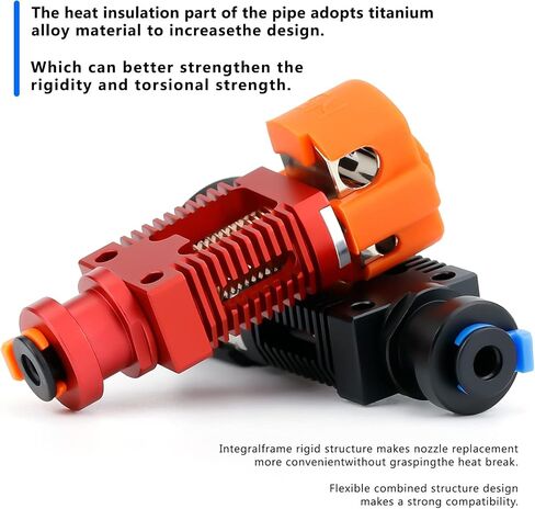 Haldis 3D Red Lizard V5 Pro V6 Hotend, Assembled Bi Metal Heat Break, Plated Copper Hot End High Flow Rate Extrusion Head for CREALITY CR-10 CR10S Ender-3 V2 Ender-3 PRO Ender 5 Ender-5 PRO (Black) in Saudi Arabia