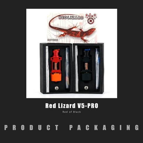 Haldis 3D Red Lizard V5 Pro V6 Hotend, Assembled Bi Metal Heat Break, Plated Copper Hot End High Flow Rate Extrusion Head for CREALITY CR-10 CR10S Ender-3 V2 Ender-3 PRO Ender 5 Ender-5 PRO (Black) in Saudi Arabia