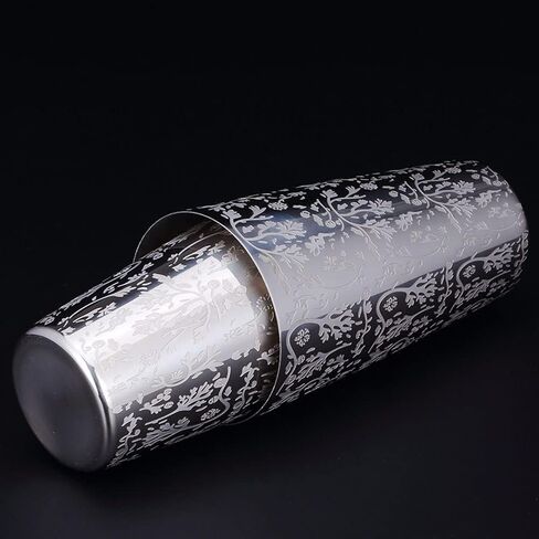 2 Piece Etching Boston Shaker Set Stainless Steel Cocktail Shaker 18oz & 28oz Martini Shaker Tin for Bartending and Home Bar Professional Bartender Kits (Silver)¡­ in Saudi Arabia