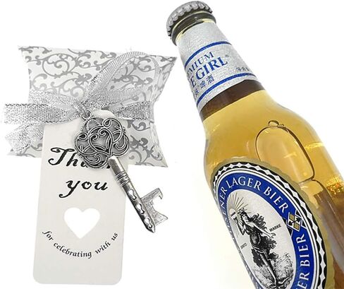 50pcs Skeleton Key Bottle Opener Wedding Party Favor Souvenir Gift with Candy Box and Ribbon(Antique Copper) in Saudi Arabia