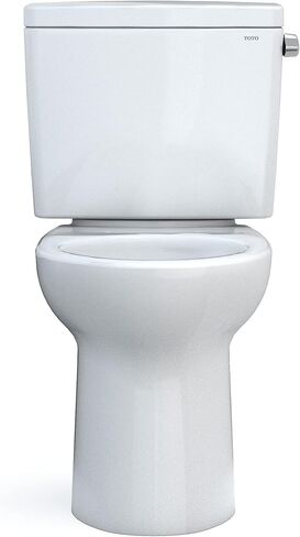 TOTO Drake Two-Piece Elongated 1.28 GPF TORNADO FLUSH Toilet with CEFIONTECT and Right-Hand Trip Lever, Cotton White - CST776CERG#01 in Saudi Arabia