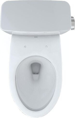 TOTO Drake Two-Piece Elongated 1.28 GPF TORNADO FLUSH Toilet with CEFIONTECT and Right-Hand Trip Lever, Cotton White - CST776CERG#01 in Saudi Arabia