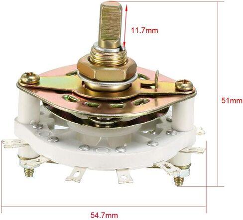 uxcell 1P7T 1 Pole 7 Position 1 Deck Band Channel Rotary Switch Selector with Plastic Knob in Saudi Arabia