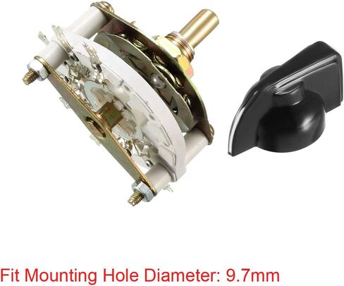 uxcell 1P7T 1 Pole 7 Position 1 Deck Band Channel Rotary Switch Selector with Plastic Knob in Saudi Arabia