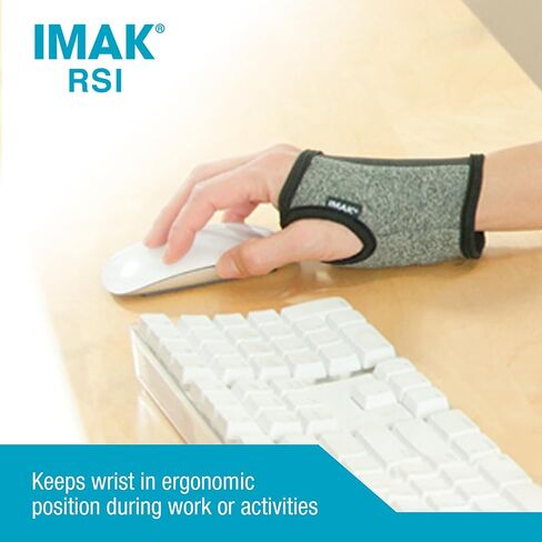 Brownmed - IMAK RSI Computer Glove - Comfortable Game Glove - Wrist Brace to Support Carpal Tunnel - Compression Glove for Working, Gaming & More - Ergonomic Keyboard Glove for Palm & Wrist Support in Kuwait