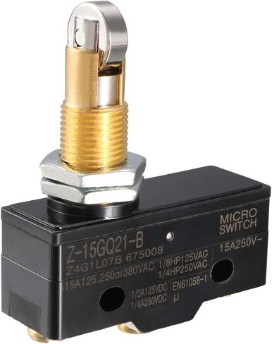 uxcell 2PCS Z-15GQ21-B 1NO + 1NC Panel Mount Roller Plunger Micro Limit Switch, Screw Terminal in Saudi Arabia