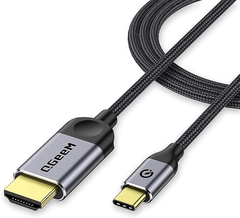 محول كابل QGeeM USB C إلى HDMI بطول 6 أقدام 4K، كابل USB من النوع C إلى HDMI Thunderbolt 3 متوافق مع MacBook Pro 2017-2020 IPad pro، وSamsung S9 S10، وSurface Book 2، وDell XPS 13/15، وPixelbook More (6 أقدام) in Kuwait