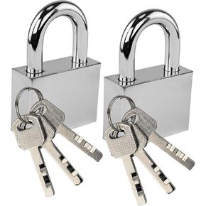 Brass Padlock Set of 2 Keyed Alike