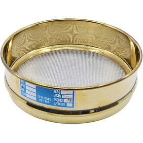 Test Sieve, 8 Inch - Full Height - ASTM No. 18 (1.0mm) - Brass Frame with Stainless Steel Wire Mesh - Eisco Labs in Kuwait
