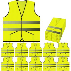 PeerBasics Pocket Safety Vest Bulk Pack Reflective High Visibility Men Women