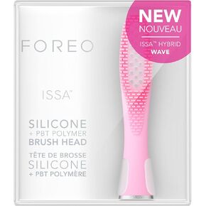 FOREO ISSA Hybrid Wave Brush Head Pink, Medical-Grade Silicone & PBT Polymer Bristles, 6 Months Lasting in Saudi Arabia