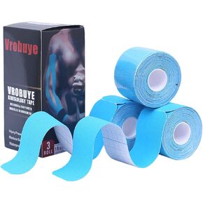 Kinesiology Tape Pro 4 Rolls, Waterproof Breathable Latex Free Tape, 10 inches Precut, 80 Precut Strips Strips for Knee Pain, Elbow, Shoulder Muscle & Joint Support (4 Colors)