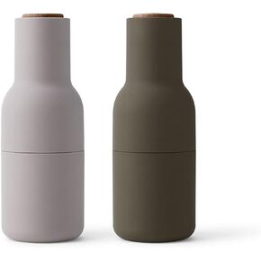 طقم مطحنة ملح ومطحنة فلفل مكونة من قطعتين، مطحنة فلفل أسود ومطحنة ملح البحر بتصميم مقلوب، مجموعة مطحنة فلفل ملح، مجموعة مطحنة زجاجات زجاجية طويلة، مطحنة فلفل ومطحنة ملح (ملاحظات طبيعة الجوز) in Kuwait