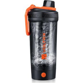 VOLTRX Shaker Bottle, Gallium USB C Rechargeable Electric Protein Shake Mixer, Shaker Cups for Protein Shakes and Meal Replacement Shakes, BPA Free, Made with Tritan, 24oz