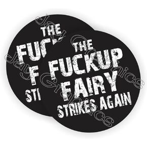 Fkup Fairy Hard Hat Sticker | Helmet Decal | Label Lunch Tool Box Motorcycle Construction