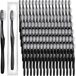 1000 Pcs Disposable Toothbrushes Bulk Individually Wrapped Manual Soft Bristle Travel Toothbrushes Single Use Toothbrush for Adult Kid Homeless Hotel Toiletries Camping Office School Hygiene Supply