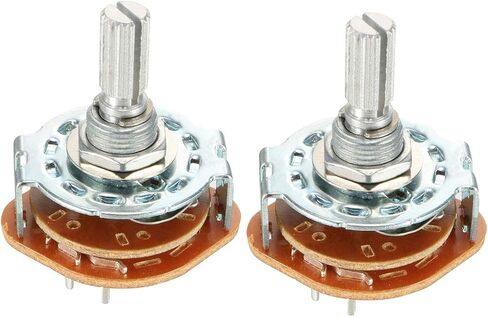 uxcell 2P4T 2 Pole 4 Position Selectable Sole Deck Band Channel Rotary Switch Selector 2pcs in Saudi Arabia