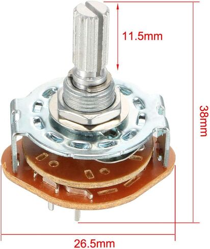 uxcell 2P4T 2 Pole 4 Position Selectable Sole Deck Band Channel Rotary Switch Selector 2pcs in Saudi Arabia