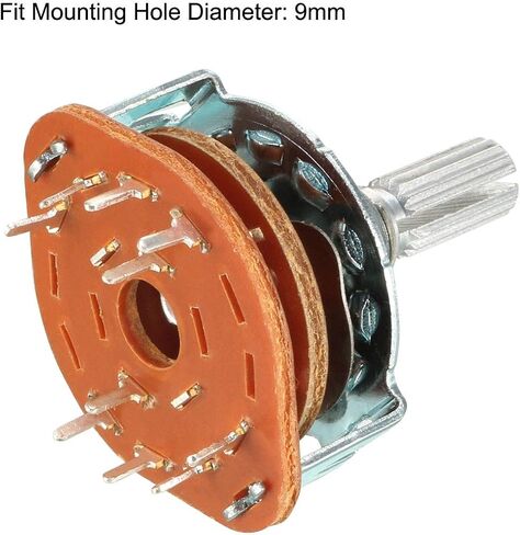 uxcell 2P4T 2 Pole 4 Position Selectable Sole Deck Band Channel Rotary Switch Selector 2pcs in Saudi Arabia