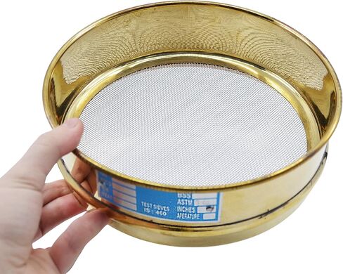 Test Sieve, 8 Inch - Full Height - ASTM No. 18 (1.0mm) - Brass Frame with Stainless Steel Wire Mesh - Eisco Labs in Kuwait