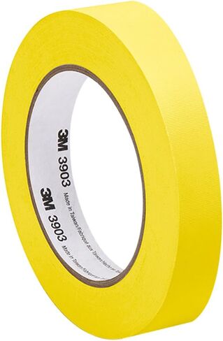 شريط لاصق من الفينيل الأصفر 3M 3903، 0.75-50-3903-YELLOW 12.6 رطل لكل بوصة مربعة قوة الشد، 50 ياردة الطول، 1.9 سم عرضًا in Saudi Arabia