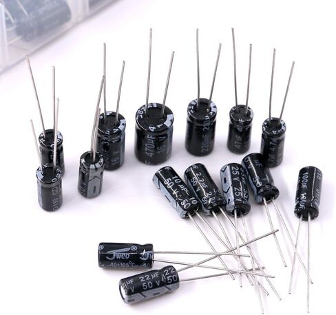 Hilitchi 15 Kinds Values 300pcs 0.1uF－470uF Range Electrolytic Capacitors Assortment Kit (50V and 16V) in Saudi Arabia