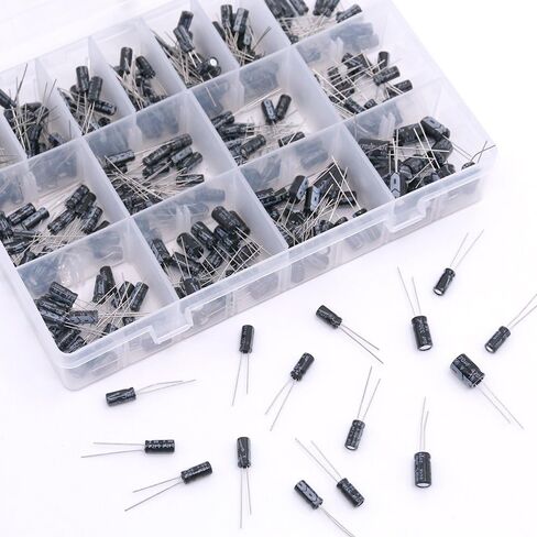 Hilitchi 15 Kinds Values 300pcs 0.1uF－470uF Range Electrolytic Capacitors Assortment Kit (50V and 16V) in Saudi Arabia