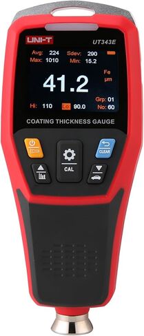 UT343E مقياس سمك طلاء الطلاء، مقياس عمق طلاء السيارة لاختبار قياس سمك طلاء السيارات مع بيانات USB in Kuwait