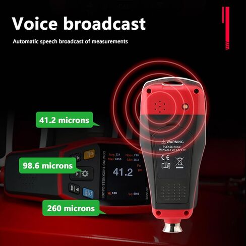 UT343E مقياس سمك طلاء الطلاء، مقياس عمق طلاء السيارة لاختبار قياس سمك طلاء السيارات مع بيانات USB in Kuwait