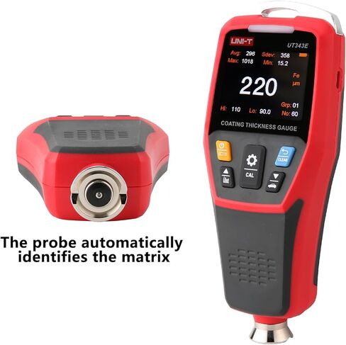 UT343E مقياس سمك طلاء الطلاء، مقياس عمق طلاء السيارة لاختبار قياس سمك طلاء السيارات مع بيانات USB in Kuwait