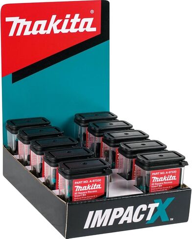 Makita A-96528 Impactx 2 Square Recess 1″ Insert Bit, 50 Pack, Bulk in Saudi Arabia