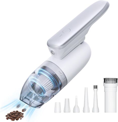 RUCUIAPE Handheld Vacuum, Car Vacuum Cleaner High Power, 12Kpa Suction Car Vacuum Portable with LED Light, Mini Handheld Vacuum Cordless for Home, Office and Car in Saudi Arabia