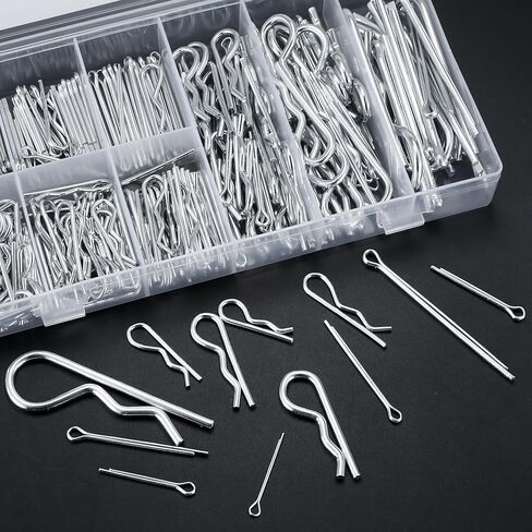 مجموعة متنوعة من 250 قطعة من دبابيس كوتر، بما في ذلك 110 قطعة من دبابيس شعر كوتر، و140 قطعة من مشابك كوتر على شكل حرف R، ودبابيس كوتر شديدة التحمل، مجموعة تثبيت دبابيس الشعر الزنبركية للوصلة، وجزازة العشب، والشاحنة in Kuwait