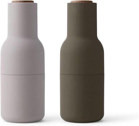 طقم مطحنة ملح ومطحنة فلفل مكونة من قطعتين، مطحنة فلفل أسود ومطحنة ملح البحر بتصميم مقلوب، مجموعة مطحنة فلفل ملح، مجموعة مطحنة زجاجات زجاجية طويلة، مطحنة فلفل ومطحنة ملح (ملاحظات طبيعة الجوز) in Kuwait