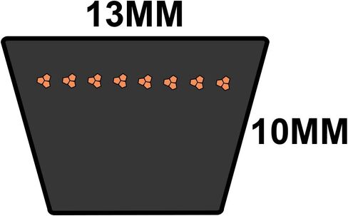 حزام D&D PowerDrive XPA1220 V، 13 × 1220 مم، مطاط in Kuwait