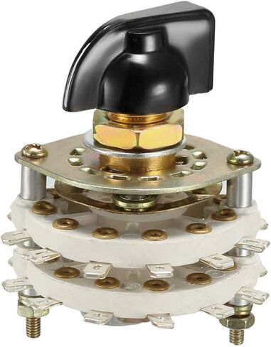 uxcell 4P5T 4 Pole 5 Position 2 Deck Band Channel Rotary Switch Selector with Plastic Knob in Saudi Arabia