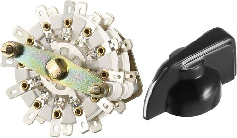 uxcell 4P5T 4 Pole 5 Position 2 Deck Band Channel Rotary Switch Selector with Plastic Knob in Saudi Arabia