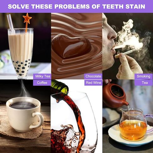 مجموعة تبييض الأسنان، معجون أسنان أرجواني لتبييض الأسنان، إزالة بقع الأسنان، معزز تبييض الأسنان، مصحح لون الأسنان (معجون أسنان أرجواني) in Kuwait