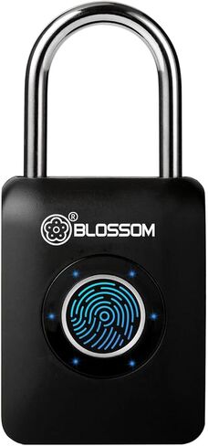 بلوسوم قفل ببصمة الاصبع، اقفال ذكية قابلة لاعادة الشحن بمنفذ USB بدون مفتاح، قفل محمول بدون مفتاح للخزانة وشنطة الظهر وشنطة السفر والخزانة مع بطارية 60mAh in Kuwait