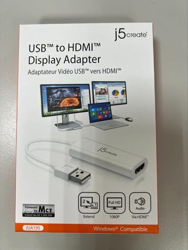 j5create USB to HDMI Display Adapter- USB to HDMI 1080P Cable Converter Adapter for Windows (JUA195) in Saudi Arabia