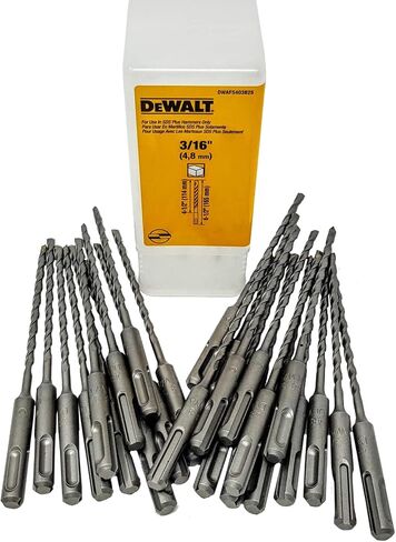 (25 حزمة) رؤوس المطرقة الدوارة SDS DWAF5403B25 DWAF5403 3/16 بوصة × 6-1/2 بوصة SDS in Saudi Arabia