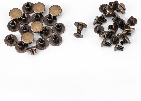 رأس مسطح، 20 قطعة رأس مسطح من النحاس النحاس مسامير مسامير مسمار مسمار مسمار مسمار مسمار الملحقات يصلح مسامير آلة تزيين البراغي مجموعة مسامير مسطحة (5 مم) in Kuwait