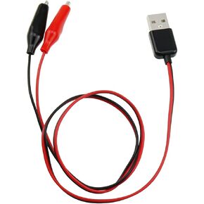 سلك اختبار مشابك التمساح ZZHXSM 50 سم/19.69 بوصة مشبك تمساح مزدوج إلى كابل موصل USB ذكر سلك اختبار نحاسي لاختبار الدائرة، سلك اختبار مشبك التمساح النحاسي مع موصل USB ذكر in Kuwait