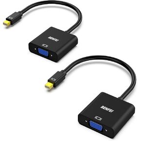 BENFEI Mini DisplayPort to VGA Adapter, Mini DP Display Port to VGA (Thunderbolt Compatible) Male to Female Adapter for ThinkPad SurfacePro PC in Kuwait