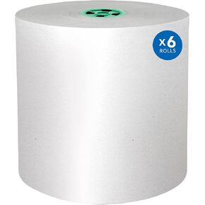 Pro Hard Roll Paper Towels (43961), with Absorbency Pockets, for Scott Pro Dispenser (Green Core only), 900’ / Roll, 6 White Rolls/Case, 5,400 feet - now 12.5% longer, formerly 800'