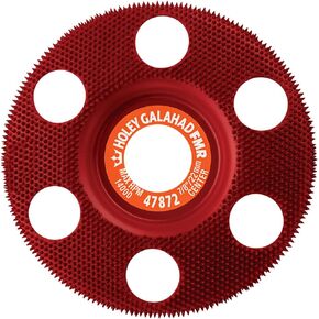 King Arthur's Tools Patented Flat Coarse Blue Holey Galahad Tungsten Carbide Disc for Woodworking, Shaping, and Smoothing - 7/8" Bore, Fits Most Standard 4 1/2", 115-125mm Angle Grinders #47871 FCB