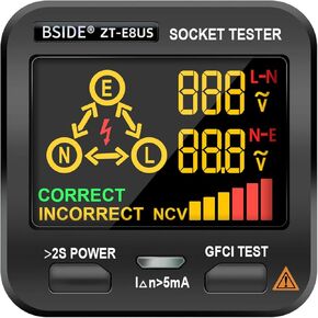 BSIDE Voltage Tester Non-Contact Voltage Detector Pen, Contact Measure AC Voltage, Pocket Electrical Live Wire Tester Breakpoint Finder with Flashlight