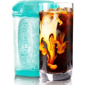 HyperChiller HC2AS Patented Iced Coffee/Beverage Cooler, NEW, IMPROVED,STRONGER AND MORE DURABLE! Ready in One Minute, Reusable for Iced Tea, Wine, Spirits, Alcohol, Juice, 12.5 Oz, Aqua Sky | NEW, improved, more durable build. Ready in 1 min - reusable f in Saudi Arabia