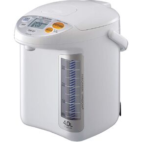 Zojirushi CD-LFC30 Panorama Window Micom Water Boiler and Warmer, 101 oz/3.0 L, White & NS-ZCC10 Neuro Fuzzy Rice Cooker, 5.5-Cup, White