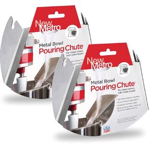 New Metro Design PC-10 Pouring Chute Compatible with KitchenAid Stand Mixer with Stainless Steel Bowl, Silver in Saudi Arabia